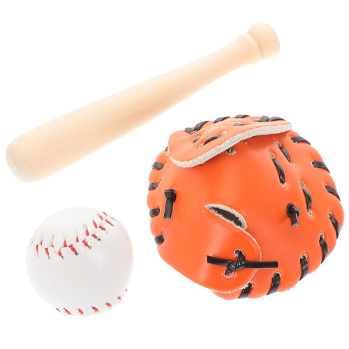 4 Ensembles Jouet Baseball Pour Maison De Balle Miniature 2