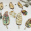 DIY Mosaic Leaf Decoration Kit, Rainbow-Colored, 18x5.6cm 4