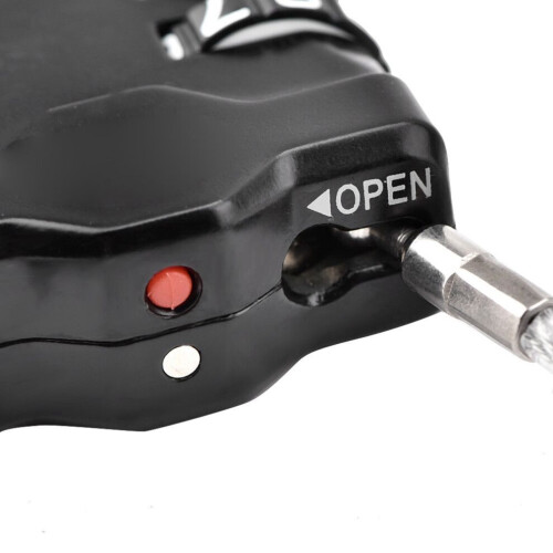 Cadenas de douane à câble en acier avec code (noir) 2