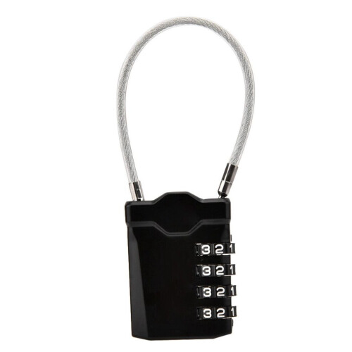 Cadenas de douane à câble en acier avec code (noir) 1