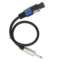 Cable de conexión de altavoz macho de 6,35 mm con conector de audio niquelado de PVC