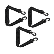 3 Pack Skate Shoe Carrier Straps Nylon Ski Boot Leashes for Snowboarding Black