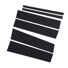 Set van 6 deurstijlhoezen voor Titan 2004-2015, glanzend zwart, weerbestendig.