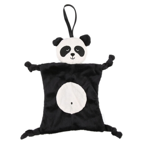 Plüschige Baby-Sicherheitsdecke mit Tierpuppe (Panda) 1