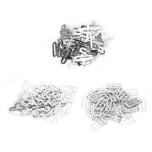 50 sets verstelbare messing clips met bergvormige haken voor vlinderdas en rugzak