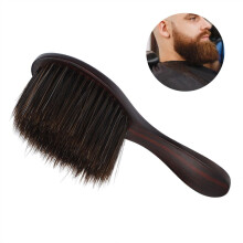 Brosse à cou professionnelle avec manche en bois et nylon doux, pour usage domestique et professionnel.
