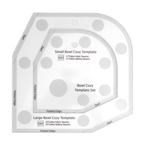 DIY 10in Bowl Cozy Pattern Template Clear Acrylic Sewing Quilting Kitchen 1