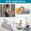 Repose-jambes gonflable pliable, avec pompe, coussin-Noir 3