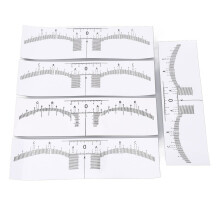 100-pack engångs PVC-ögonbrynslinjaler för perfekt båge 19x5,5 cm