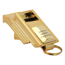 Schiedsrichterpfeife aus ABS mit hohem Ton – Gold/Silber, 10,3 g, 6 x 2,5 x 2 cm, Outdoor-Sportgerät