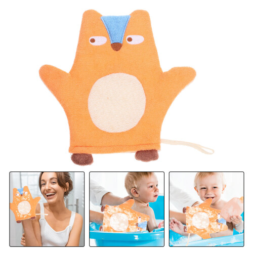 baby handschuh set , badehandschuhe tierform mit fuchs design 1
