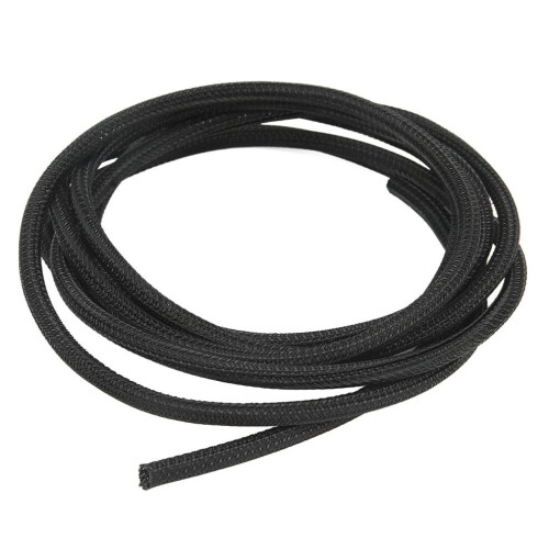 7.5m Black Cord Protector 0.2in Self Wrapping Wire Loom High Temp Resistant