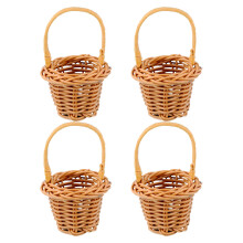 12 Mini Rattan Tragetasche Bastelset Handgemachter