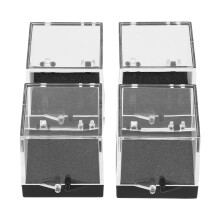 4Stk Schwarze Displaybox Mineral Sammlung Kristall Aufbewahrung
