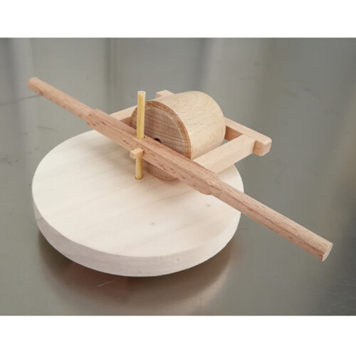 2Stk Holz-Mühlstein Hellbraun Sicher 1