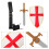 4Pcs Assorted Color Medieval Knight Shield Sword Belt Set for Cosplay 11