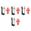 4Pcs Assorted Color Medieval Knight Shield Sword Belt Set for Cosplay 8