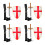 4Pcs Assorted Color Medieval Knight Shield Sword Belt Set for Cosplay 6