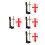 4Pcs Assorted Color Medieval Knight Shield Sword Belt Set for Cosplay 9