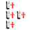 4Pcs Assorted Color Medieval Knight Shield Sword Belt Set for Cosplay 10