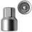 53mm Silver Steel Wheel Lock Nut Key Socket Adapter 1
