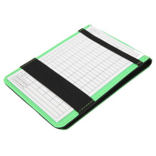 Golf-Scorekartenhalter aus PU-Leder mit Stift, Schwarz, 16,2 x 11,1 cm