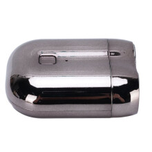 Elektrisk skäggtrimmer Herr Aluminium Dubbla blad Uppladdningsbar Silver 7x5.4cm