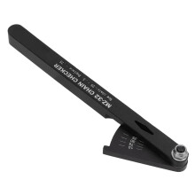 Indicateur d'usure de chaîne de vélo en aluminium, jauge de réparation multifonctionnelle, noir