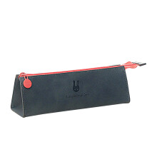 Triangle Pencil Case Pure Color Pen Pouch For School Stationery Black
