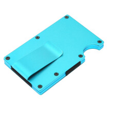 Roestvrijstalen visitekaarthouder X-11#A, 8,6 x 5,3 cm, blauw