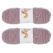 2 Knäuel Häkelgarn aus Baumwolle, mittelgrob, für Handschuhe, Schal, Pullover