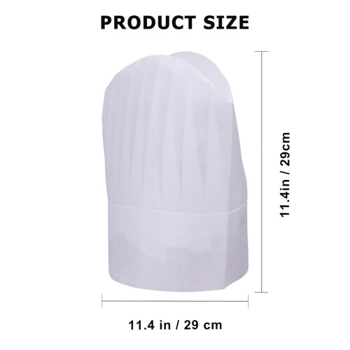 10Pcs Disposable Chef Hat For Food Service And Kitchen Work 1