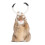 Cute Brown Simulation Rabbit Ornament, Plush Home & Office Decor 2