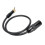 Right Angle 3.5mm to XLR Stereo Microphone Cable 0.5M Black 1