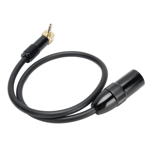 Right Angle 3.5mm to XLR Stereo Microphone Cable 0.5M Black