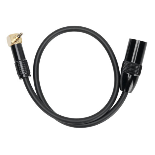 Right Angle 3.5mm to XLR Stereo Microphone Cable 0.5M Black 1