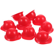 10Pcs Mini Construction Helmet Model Doll Decor Hat