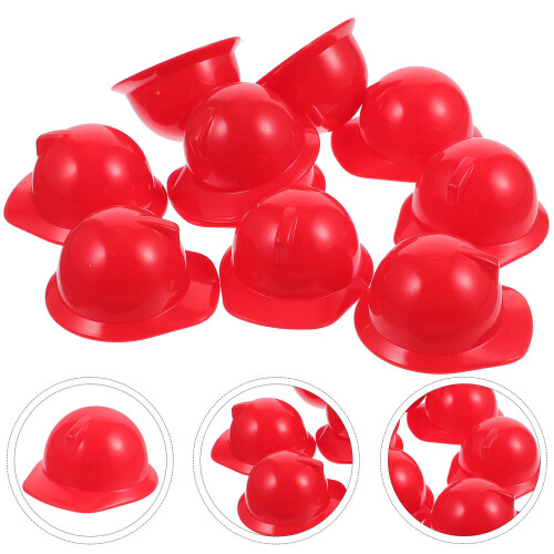 10Pcs Mini Construction Helmet Model Doll Decor Hat 2