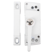 Schiebefenster-Fensterriegel, Zink-Aluminium-Legierung, Nockenschloss, weiß, 166 g