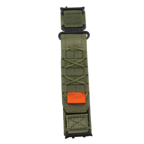 Adjustable OD Green Nylon Hook Loop Sport Watch Strap 17cm 2