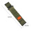 Adjustable OD Green Nylon Hook Loop Sport Watch Strap 17cm 2
