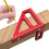 Aluminum 45 90 Degree Woodworking Square Protractor Triangular Ruler Red 4