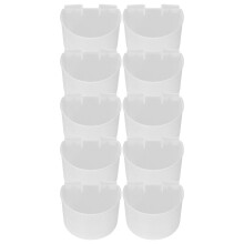 10 stuks plastic voerbakjes voor duiven, transparant, hangende vogelvoerbakjes