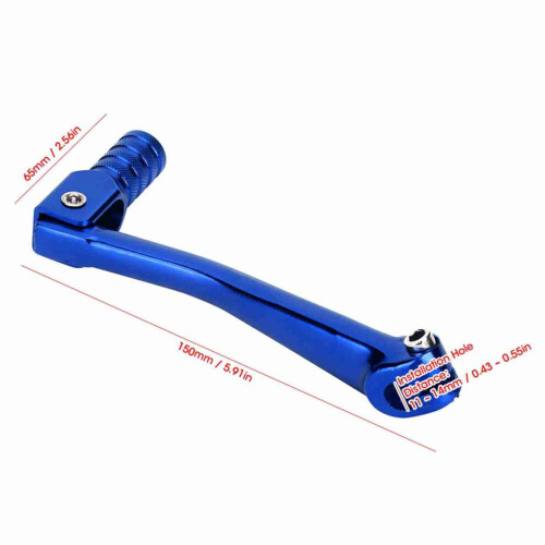 Levier de vitesses universel pour moto, bleu - Conception robuste CNC 1