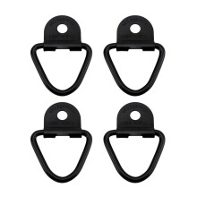 4er-Pack D-Ring-Zurranker aus legiertem Stahl, 6,1 x 5,2 x 0,6 cm, Schwarz