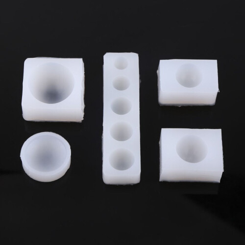 5Pcs/Set Creative DIY Half Round Cabochon Silicone