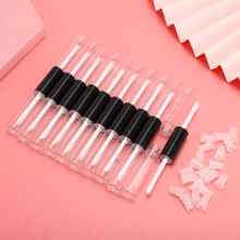 10 Stück 5 ml Doppelkopf-Lipgloss-Tuben aus Kunststoff, DIY-Lippenstiftfläschchen
