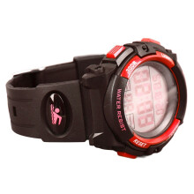 Digitale Kinder-Sportuhr, wasserdicht bis 50 m, PU-Armband, rot, 43 mm