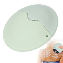 Aplicador de protector solar en rollo con esponja desmontable para todas las edades, color verde