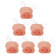 6Pcs Halloween Pig Nose: Realistic Latex Snout With Elastic Band
